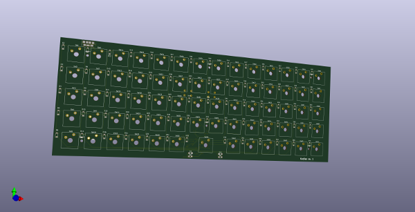 KeeBee Kicad PCB 3D Front