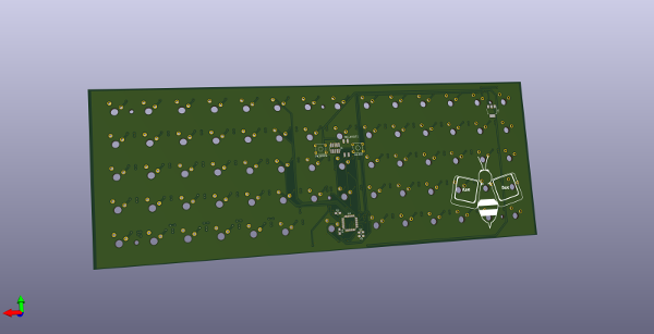 KeeBee Kicad PCB 3D Back