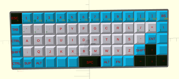 KeeBee CAD Plate with Switches